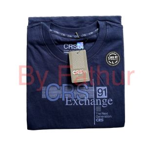 CRS 91 Kaos distro terbaru pria dewasa lengan pendek sablon logo simpel timbul