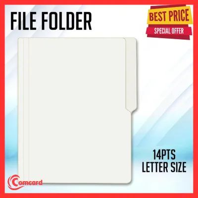 White Folder Long Short 14pts Thick Office School Supplies / 10/25/50/100 pcs. (U-CN-LR+R)