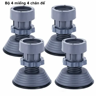 Bộ Chân Đế Máy Giặt 4 Miếng Kê Tủ Lạnh Chống Rung Chống Trơn Trượt Điều Chỉnh Tăng Giảm Chiều Cao Nhựa Cứng Chính Hãng Amalife