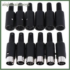 aiqinhaimaoyi Đầu nối ổ cắm DIN 3 4 5 6 7 8 chân gắn cáp khung gầm đực cái