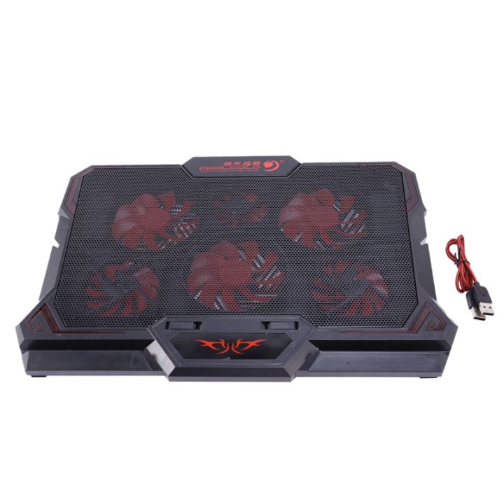 Gaming Laptop Cooler Six Fan Led Screen Two Usb Port 2600Rpm Laptop