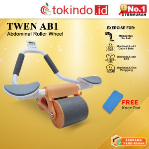 TWEN Ab Wheel 1 Ab Roller Wheels Plank Trainer Abdominal Core Roller Automatic Fitness Perut Multifungsi
