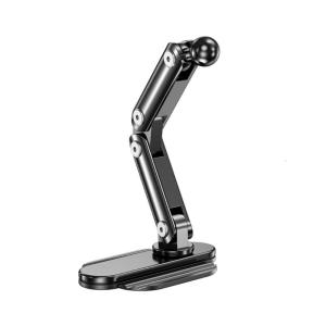 Versatile 17mm Aluminum Car Phone Mount Adhesive Base 360 Degree Rotating Design for Tablet Smartphone Navigation