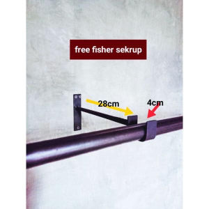 Rak Besi Siku Penyangga Gantungan Baju Tempel Dinding 1pcs. Gantungan Hanger Serbaguna