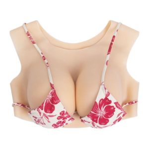 Silicone Fake Tits Artificial Breast Soft Safety for Cosplay Women  cup Low collar style