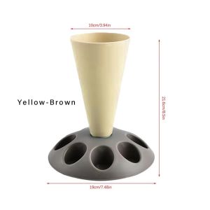 Piping Bag Nozzles Storage Rack Stand with 8 Slots Large Capacity Pastry Bag Mounting Holder Organizer Baking Accessories Cake Decorating Kit Pastry Bag Stand Piping Bag Stand with 8 Icing Holder Slots Cream Icing Tip Tool