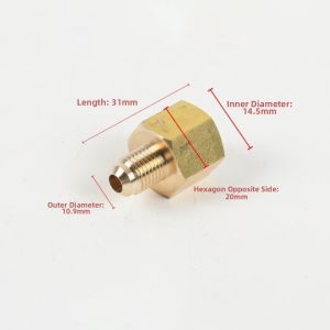 INNICE Brass Copper Tube Adapter Female-Male 1/4" 3/8" 1/2" 3/4" Brass Pipe Fitting Flare Fitting Flare Thread Adapter