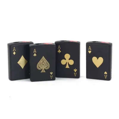 Bayar Di Tempat - Korek Api Bara Slide Single Jet Flame Motif Kartu simple siap pakai