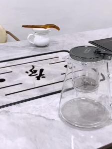 800ml Cốc lọc trà có chức năng tách trà và nước Teapot Tea Cup Tea Water Separation Tea Set Tea Strainer Glass Kettle High Temperature Resistant Elegant Cup Teapot