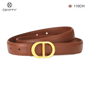 OKIMY Women Belts Fashion Leather Belt Elegant Golden Buckle Design Adjustable Girls Ladies Long Straps Waistbands Dress Coat Alloy Buckle Letter Buckle Gold Decorations