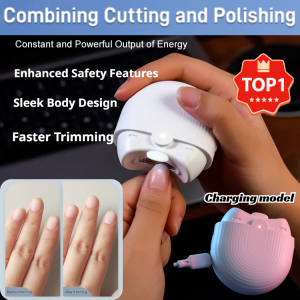 Electric Nail Clipper 2 IN 1 Automatic Nail Grinder for Elderly And Children Foot And Hand Dual Use Nail Trimmer Fully Automatic Nail Scissors Nail Polishing USB Charging
