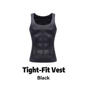 FICOOL Compression Vest - Multi - Scene Sando for Men to Waist & Flatten Tummy Fitness Running Training Cycling GYM Exercise Workout White Black Compression Tank Top for Men
