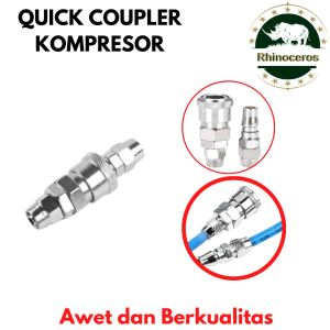 Quick Coupler Connector Angin Neple Kompresor Universal Drat 1/4 Inch