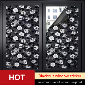 100% Blackout Glass Sticker Thickened Shade Window Wallpaper Self Adhesive Waterproof Wall Stickers 100CM