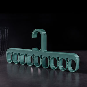 【Free Shipping】ที่แขวน9เสื้อผ้ามีรูอเนกประสงค์เป็นมิตรกับสิ่งแวดล้อมที่ใส่ Rak Penyimpanan Baju ลูกปืนแข็งแรงอุปกรณ์จัดระเบียบในบ้าน