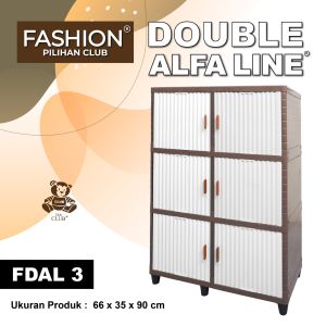 LEMARI PLASTIK  TRIPLE CLUB ALFA DUCK SUSUN 3 [CLBBOX]