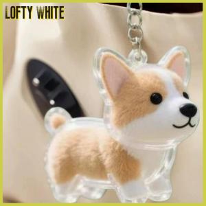 Lofty White กล่องเก็บขนสัตว์เลี้ยงรูปทรงสุนัขทำมือแบบ DIY พวงกุญแจขนสัตว์เลี้ยงแบบโปร่งใสอุปกรณ์ตกแต่งของที่ระลึกของสะสม