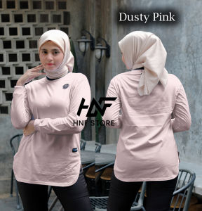 KAOS WANITA LENGAN PANJANG POLOS BAWAH OVAL