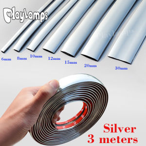 3M Chrome Moulding Trim Car Door Protector Stickers Strip Auto Bumper Anti Scratch Strip Decorative bright strips car window Covers Accessories