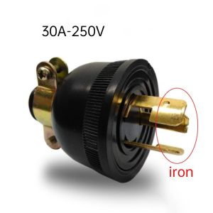 Heavy Duty Generator Plug 3 Prong Anti Loose US Socket For 2.5KW Gasoline Engine Generator