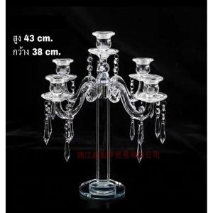 CT115D050 DECHOME #เชิงเทียนคริสตัล เชิงเทียน เชิงเทียนหรู เชิงเทียนระย้า ใช้ตกแต่งบ้าน แต่งโต๊ะอาหาร ใช้จัดงาน