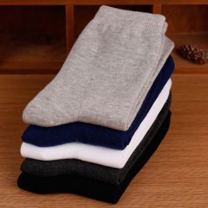 Cotton Socks Solid Color Wearable and Washable Socks Fits the Foot Thickened Elasticity Pressure Resistance