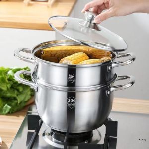 304 Stainless Pot Casserole with Lid Stainless Steel Soup Pot Cooking Pot Kitchenware Universal