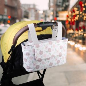 GVDSFVD With Multiple Pockets Baby Stroller Bag Hanging Large Capacity Diaper Bag Organizer Portable ic Button Stroller Storage Hanging Bag Baby Car Accessories