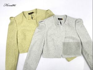 [Voucher 15% MOV 199K cap 100K Áo khoác nữ HeraDG thiết kế dáng ngắn cách điệu đính cúc ấn chất dạ cao cấp WSTBC3041A