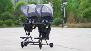 Twin Stroller Lightweight Baby Walking Tool Two-Child Double Baby Child Can Sit and Lie Baby Carriage