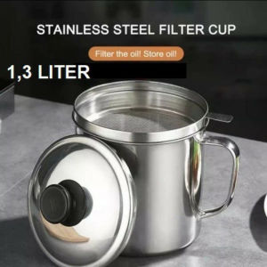 SARINGAN MINYAK GORENG STAINLESS / OIL POT SARINGAN STAINLESS / CANGKIR SARINGAN MINYAK STAINLESS