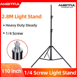 Godox 110 inch 280cm Light Stand 1/4 Screw Heavy Duty Tripod for Professional Studio Flash Light Softbox Umbrellas Reflector