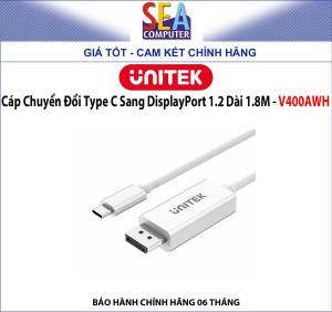 Unitek Cáp Chuyển Đổi Type C Sang DisplayPort 1.2 Dài 1.8M - V400AWH