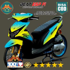 ⭐⭐⭐⭐⭐BISA COD / BAYAR DI TEMPAT. Decal stiker full body - decal stiker motor beat esp fi 2012-2016 motif bunglon kuning