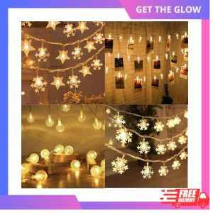 Lampu Tumblr Light 4.2 Lampu Hiasan Natal Bulat Bintang Salju