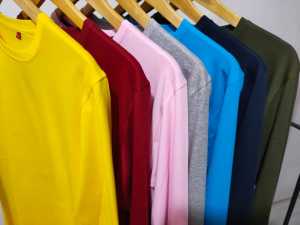 Noveli wear - Kaos polos pria lengan panjang cotton combed | atasan baju kaos seragaman polos