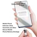 Gasvontech - Mini OTG Type C USB 2 in 1 Dual-port 256G/128G/64GB/32GB High-Speed Reading. 