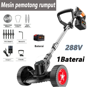 Mesin Potong Rumput 1090V/588V Mesin potong rumput baterai roda Mesin Potong Rumput Elektrik Pemotong Rumput Tanpa Kabel Taman Alat Potong Rumput