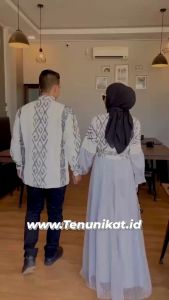 SALMA DRESS TENUN - KOPEL BAJU TENUN LEBARAN