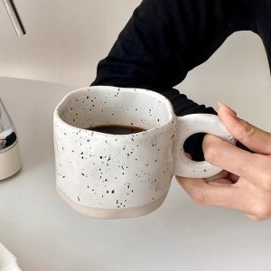 VGLPOP Ceramic Coffee Mug 250ML Splash Ink Design Tea Cup Creative Simple Style Water Cup Office