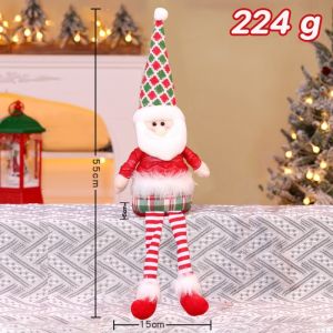 【Yohei】COD ตุ๊กตาวินเทจคริสต์มาส เก้าอี้โยกลายสก๊อตชายชรา การตกแต่งวันหยุด การออกแบบตุ๊กตาหิมะน่ารัก