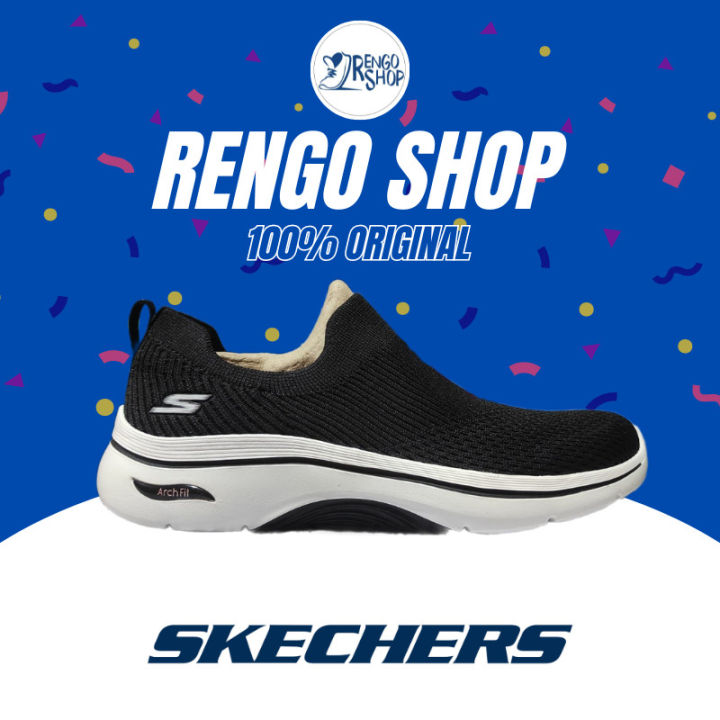 Sepatu Slip On Wanita Skechers Go Walk Arch Fit 125300/BKW