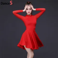 Black Latin dance Dress Latin outfit Short sleeve Tassel dress One-suit  Dress Women Female Ballroom tango Cha Cha Rumba Costumes Prformance