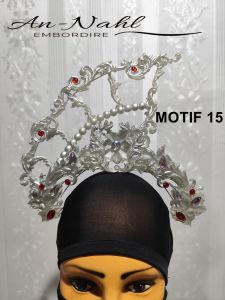 Headdress Mahkota Kepala Aksesoris Tari Bahan Lem Lilin Motif 15