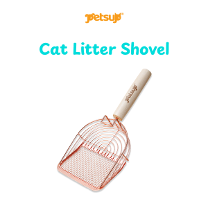 Petsup Cat Litter Shovel Sturdy Heavy Duty Metal Scooper Wooden Handle Built-In Hook Cleaning Tool Dual-Sized Holes Wide Scooper Easy Storage Rust & Uric Acid Resistance