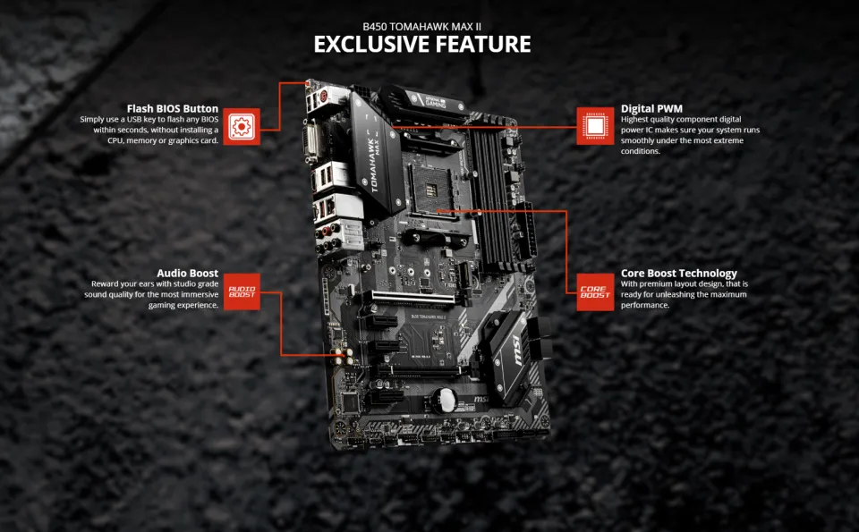 HOT Tomahawk Max Ii Msi B450 Tomahawk Supported Cpu MSI