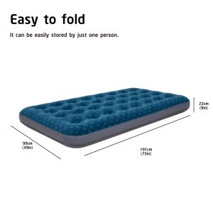 ที่นอนพองลม ที่นอนเป่าลม ขนาด 3.5 ฟุต ปั๊มลมไฟฟ้า  ที่นอนสูบลม ที่นอนปิคนิค GREEN