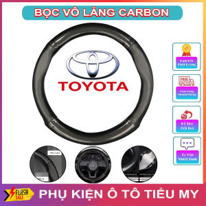 Bọc Vô Lăng Chất Liệu Carbon TOYOTA Màu Đen Da Dày Dặn Thiết Kế Bắt Mắt Giúp Bảo Vệ Tay Lái Phù Hợp Với Tất Cả Các Dòng Xe 4-7 Chỗ