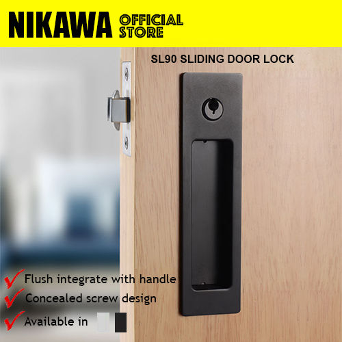NIKAWA SL90 Sliding Door Lock for Pocket Door, Flush Door Lazada