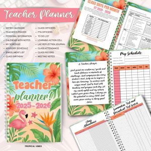 Customizable Teacher Planner SY 2025-2026 w/ Class Record Attendance Schedule DepEd Calendar&more